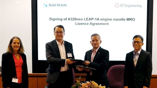 Safran and ST Engineering sign license agreement for the maintenance, repair and overhaul of the Airbus A320neo / LEAP-1A nacelles